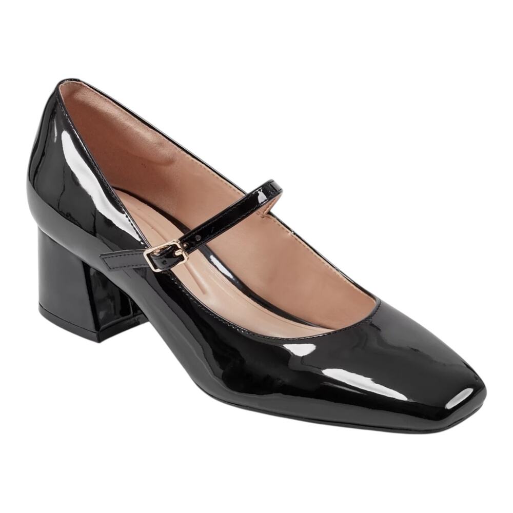 Easy Spirit Women's Marlay eFlex Mary Jane Pumps Black Patent Size 8 1/2